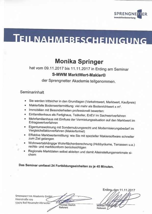 SPRENGNETTER TEILNAHMEBESCHEINIGUNG 2017